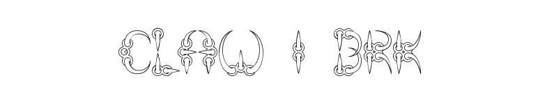 CLAW 1 BRK font preview