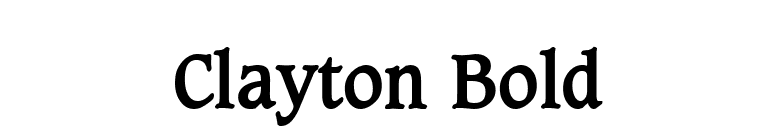 Clayton Bold font preview