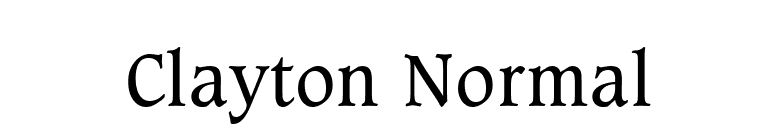 Clayton Normal font preview