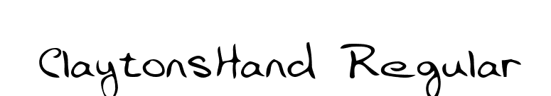 ClaytonsHand Regular font preview