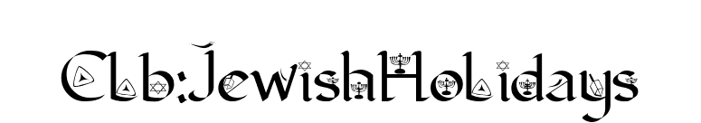 Clb:JewishHolidays font preview