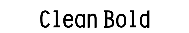 Clean Bold font preview