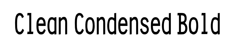 Clean Condensed Bold font preview