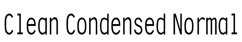 Clean Condensed Normal font preview