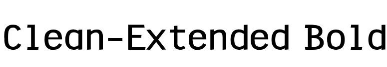 Clean-Extended Bold font preview