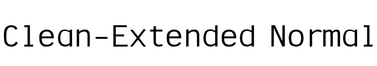 Clean-Extended Normal font preview