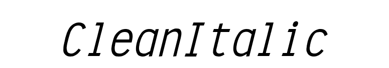 Clean Italic font preview