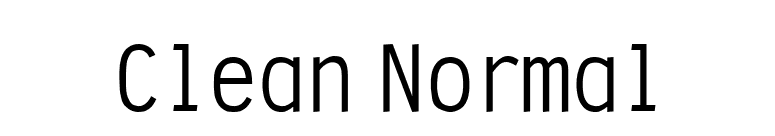 Clean Normal font preview