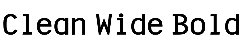 Clean Wide Bold font preview