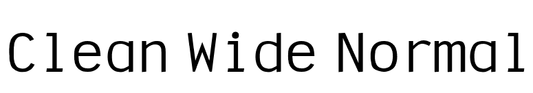 Clean Wide Normal font preview