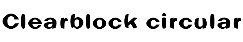 Clearblock circular font preview