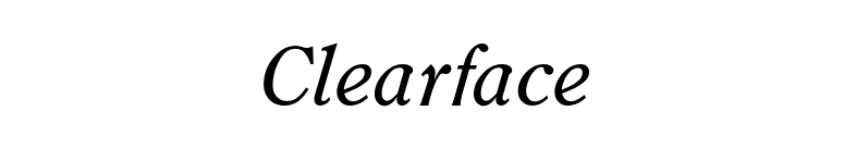 Clearface font preview
