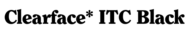 Clearface* ITC Black font preview