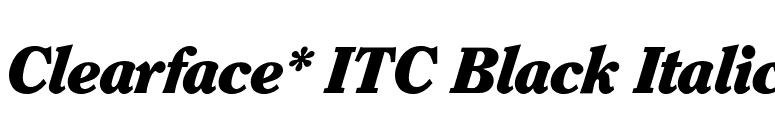 Clearface* ITC Black Italic font preview