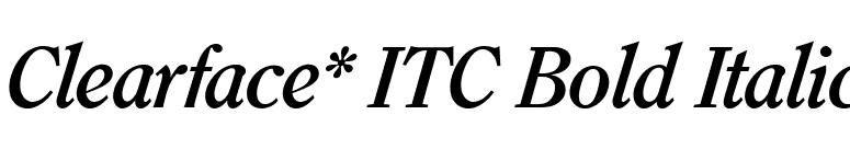 Clearface* ITC Bold Italic font preview