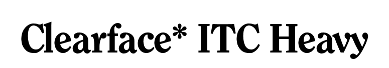 Clearface* ITC Heavy font preview