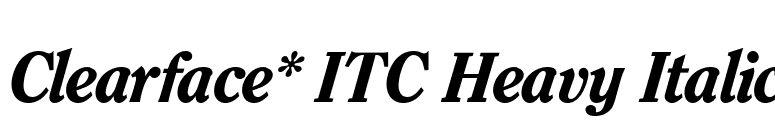 Clearface* ITC Heavy Italic font preview