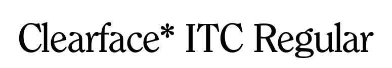 Clearface* ITC Regular font preview