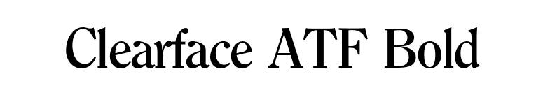 Clearface ATF Bold font preview