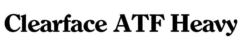 Clearface ATF Heavy font preview