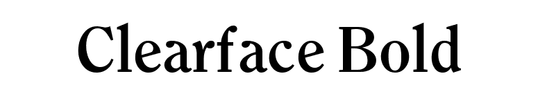 Clearface Bold font preview