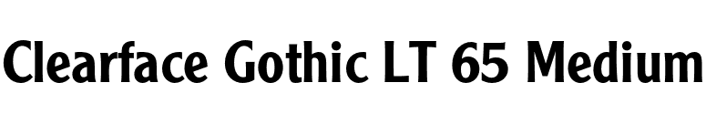 Clearface Gothic LT 65 Medium font preview