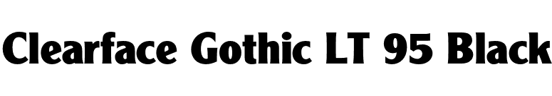 Clearface Gothic LT 95 Black font preview