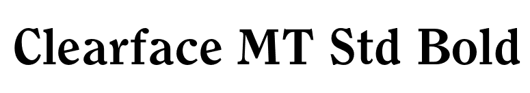 Clearface MT Std Bold font preview