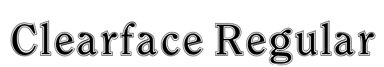 Clearface Regular font preview