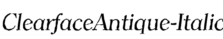 ClearfaceAntique-Italic font preview