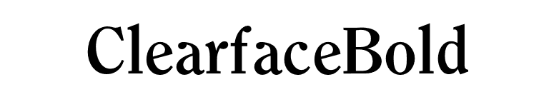 ClearfaceBold font preview