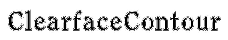 ClearfaceContour font preview