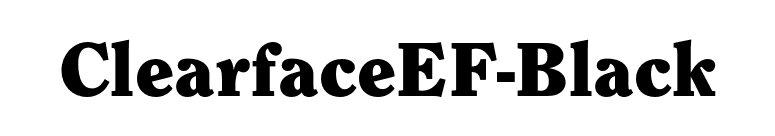 ClearfaceEF-Black font preview