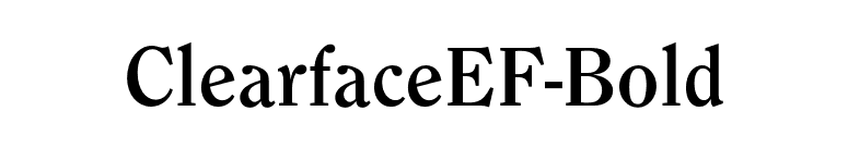ClearfaceEF-Bold font preview