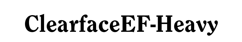 ClearfaceEF-Heavy font preview