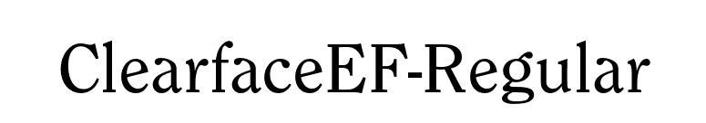 ClearfaceEF-Regular font preview