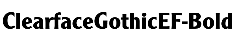 ClearfaceGothicEF-Bold font preview