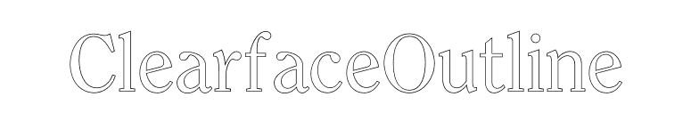 ClearfaceOutline font preview