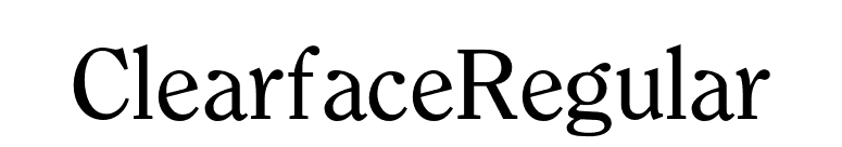 ClearfaceRegular font preview