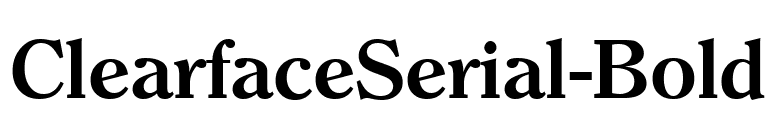 ClearfaceSerial-Bold font preview