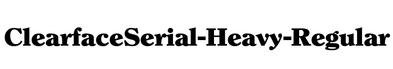 ClearfaceSerial-Heavy-Regular font preview