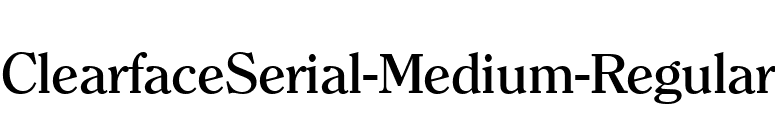 ClearfaceSerial-Medium-Regular font preview