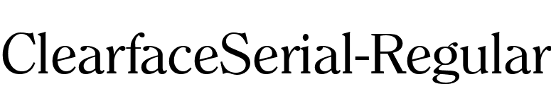 ClearfaceSerial-Regular font preview