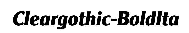 Cleargothic-BoldIta font preview