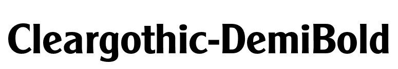 Cleargothic-DemiBold font preview