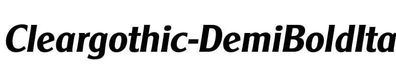 Cleargothic-DemiBoldIta font preview