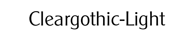 Cleargothic-Light font preview
