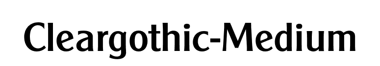 Cleargothic-Medium font preview