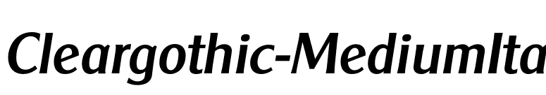 Cleargothic-MediumIta font preview