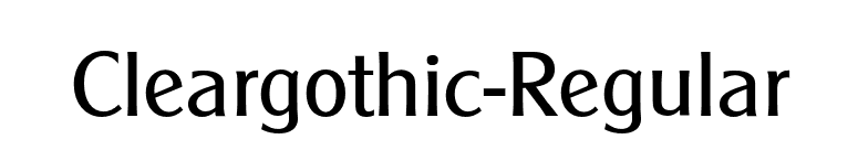 Cleargothic-Regular font preview